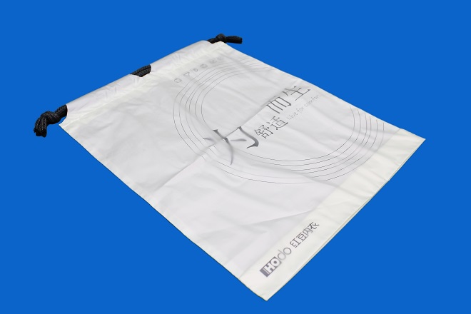 Drawstring Plastic Bag With Rope